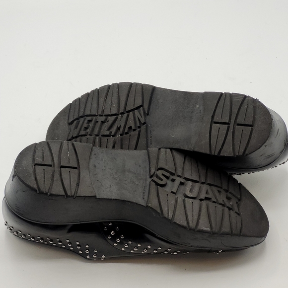 Stuart Weitzman Zealous Studded Platform Loafer Jet Mirror Black. Size 9.5 M - Picture 10 of 16